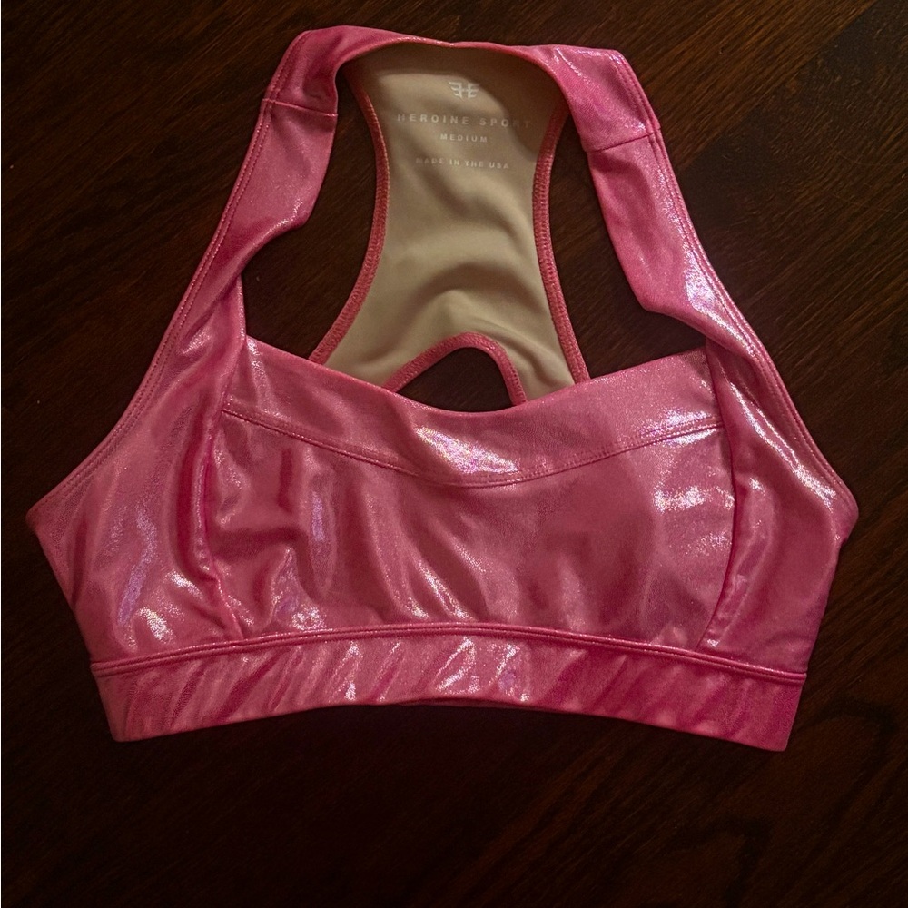 Heroine Sport Chrome Bubblegum Pink Sports Bra Like New